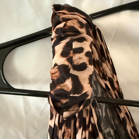 Good American “Always Fits” Plissé Knotted Jumpsuit – Leopard Print (Size 0–4) - Picture 2 of 3